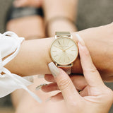  Shop Authentic Michael Kors Pyper Quartz Gold Dial Gold Mesh Strap Watch For Women - MK4339 - Luxxuri