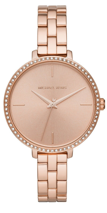  Shop Authentic Michael Kors Charley Three-Hand Analog Rose Gold Dial Rose Gold Steel Strap Watch for Women - MK4400 - Luxxuri