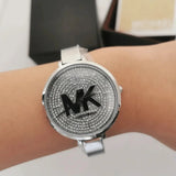  Shop Authentic Michael Kors Charley Quartz Crystals Silver Dial Silver Steel Strap Watch For Women - MK4432 - Luxxuri