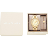  Shop Authentic Michael Kors Lauryn Quartz Mother of Pearl Gold Dial Gold Steel Strap Watch For Women - MK4490 - Luxxuri