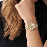  Shop Authentic Michael Kors Darci Analog Gold Dial Gold Steel Strap Watch For Women - MK4513 - Luxxuri