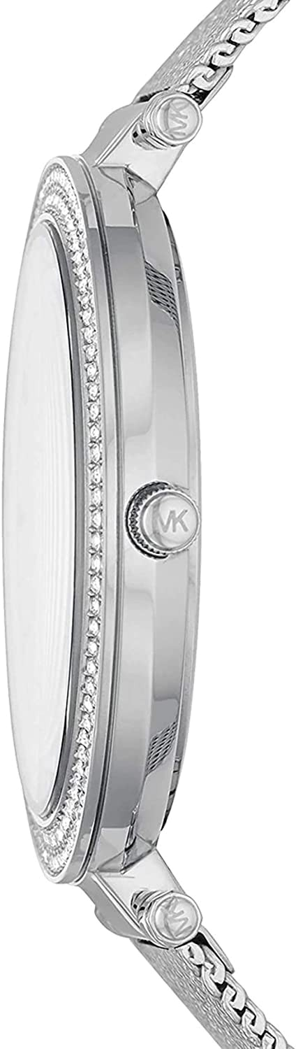 Michael Kors Darci Analog Pink Dial Silver Mesh Bracelet Watch For Women - MK4518
