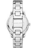  Shop Authentic Michael Kors Liliane Three Hand Mother of Pearl White Dial Silver Steel Strap Watch For Women - MK4556 - Luxxuri
