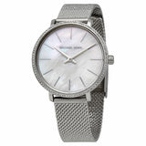  Shop Authentic Michael Kors Pyper Quartz Mother of Pearl White Dial Silver Mesh Strap Watch For Women - MK4618 - Luxxuri