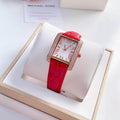  Shop Authentic Michael Kors Emery Quartz Diamonds Silver Dial Red Leather Strap Watch For Women - MK4689 - Luxxuri