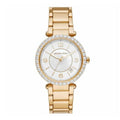  Shop Authentic Michael Kors Parker Mother of Pearl White Dial Gold Steel Strap Watch For Women - MK4693 - Luxxuri