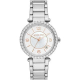  Shop Authentic Michael Kors Parker Three Hand Mother of Pearl White Dial Silver Steel Strap Watch For Women - MK4694 - Luxxuri