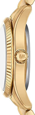  Shop Authentic Michael Kors Lexington Three-Hand Blue Dial Gold Steel Strap Watch for Women - MK4802 - Luxxuri
