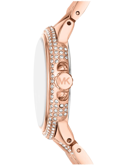  Shop Authentic Michael Kors Camille Analog Silver Dial Rose Gold Steel Strap Watch for Women - MK4810 - Luxxuri