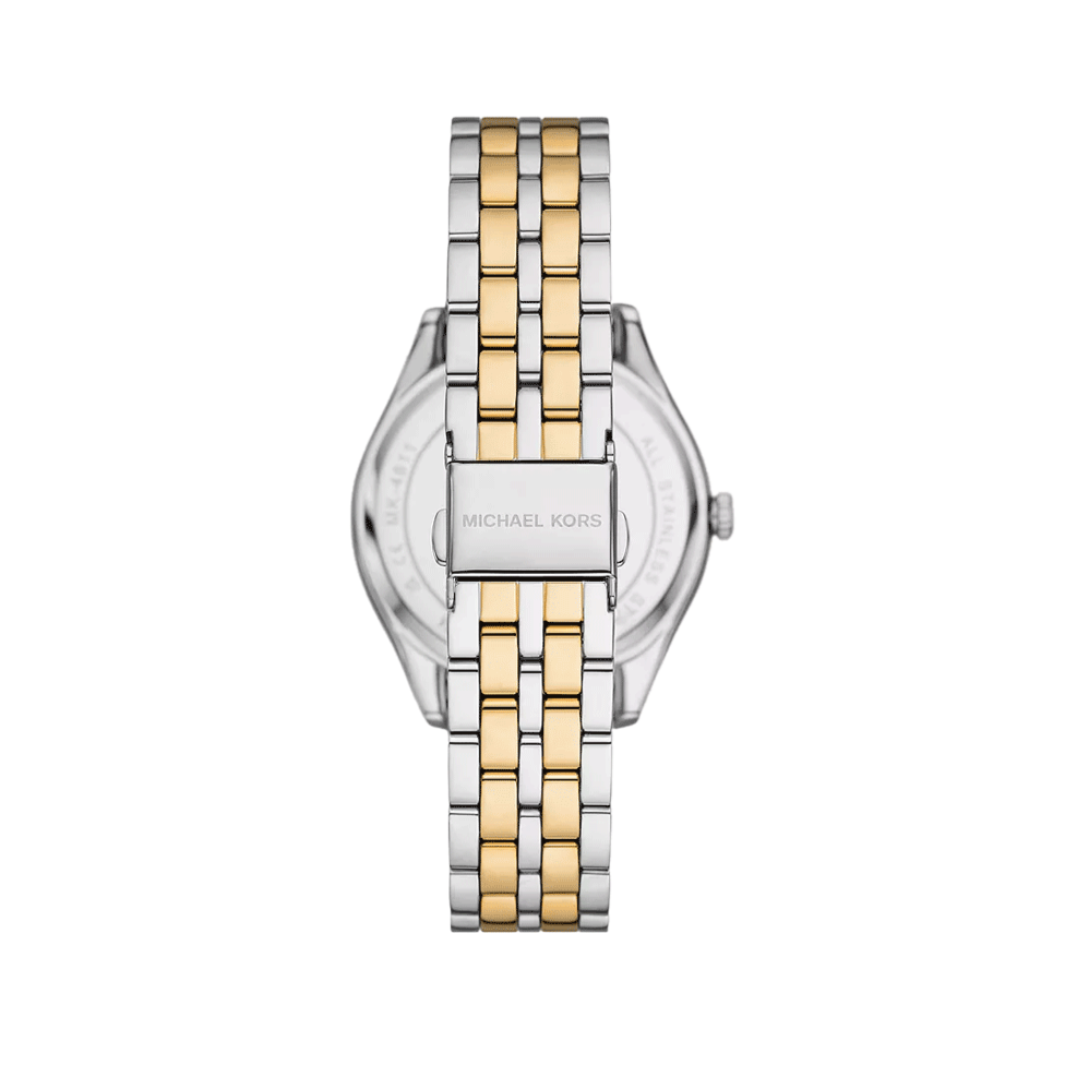  Shop Authentic Michael Kors Harlowe Three-Hand Crystals White Dial Two Tone Steel Strap Watch for Women - MK4811 - Luxxuri