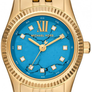  Shop Authentic Michael Kors Lexington Three Hand Blue Dial Gold Steel Strap Watch for Women - MK4813 - Luxxuri