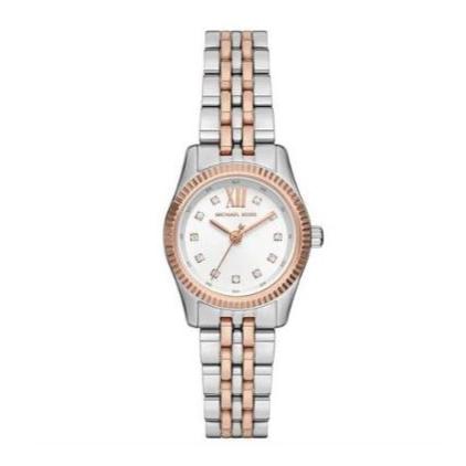  Shop Authentic Michael Kors Lexington Three-Hand White Dial Two Tone Steel Strap Watch for Women - MK4817 - Luxxuri