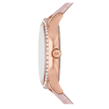  Shop Authentic Michael Kors Sage Three-Hand Mother of Pearl Pink Dial Pink Leather Strap Watch for Women - MK4820 - Luxxuri