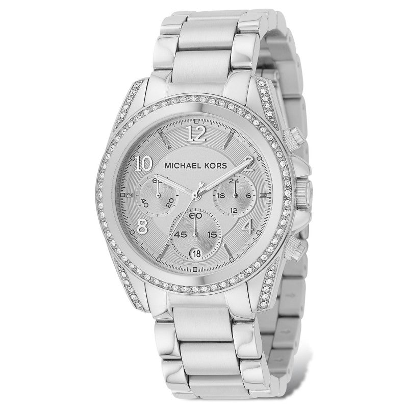  Shop Authentic Michael Kors Brinkley Silver Dial with Diamonds Silver Steel Strap Watch for Women - MK5083 - Luxxuri