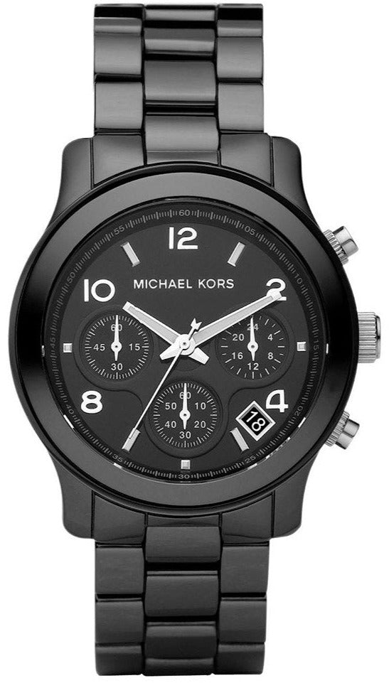  Shop Authentic Michael Kors Runway Black Ceramic Dial Black Steel Strap Watch for Women - MK5162 - Luxxuri