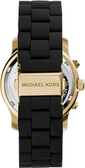 Michael Kors Runway Black Dial Black Silicone Strap Watch for Women - MK5191