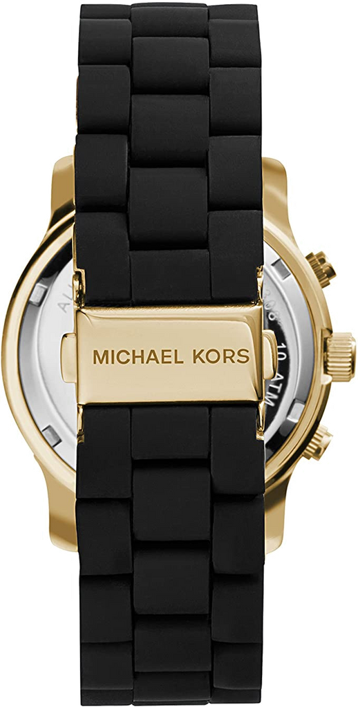  Shop Authentic Michael Kors Runway Black Dial Black Silicone Strap Watch for Women - MK5191 - Luxxuri