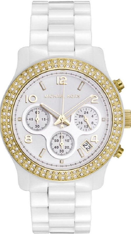  Shop Authentic Michael Kors Runway White Dial White Steel Strap Watch for Women - MK5237 - Luxxuri