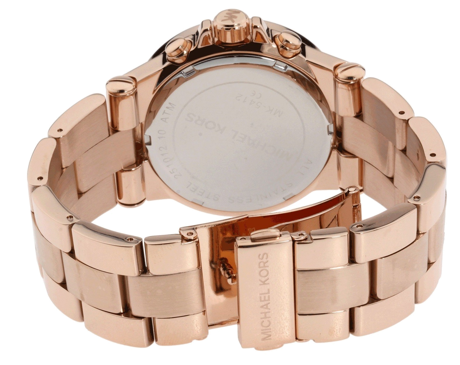 Michael Kors Dylan Rose Gold Dial Rose Gold Steel Strap Watch for Women - MK5412