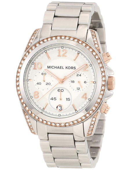 Michael Kors Blair Chronograph Silver Dial Silver Steel Strap Watch for Women - MK5459
