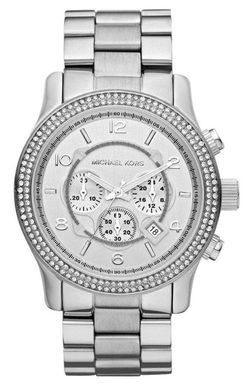  Shop Authentic Michael Kors Runway Chronograph Quartz Silver Dial Silver Steel Strap Watch For Women - MK5574 - Luxxuri
