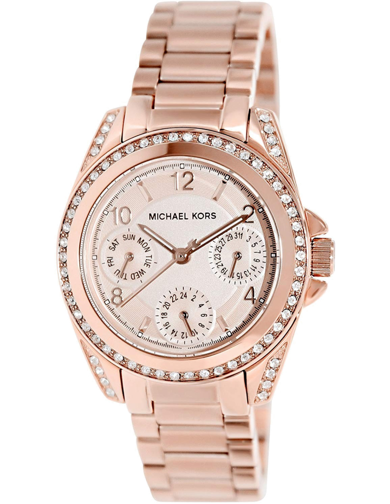 Michael Kors Blair Rose Gold Dial Rose Gold Steel Strap Watch for Women - MK5613