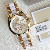  Shop Authentic Michael Kors Bradshaw Chronograph White Dial Two Tone Steel Strap Watch For Women - MK5743 - Luxxuri