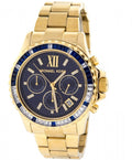  Shop Authentic Michael Kors Everest Chronograph Blue Dial Gold Steel Strap Watch for Women - MK5754 - Luxxuri