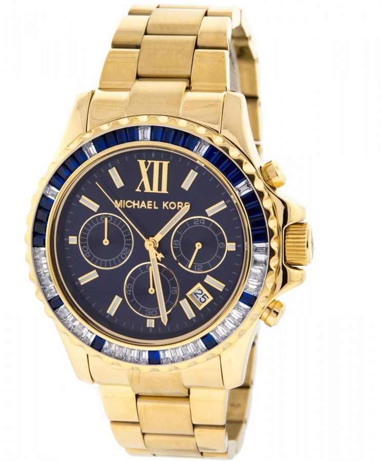  Shop Authentic Michael Kors Everest Chronograph Blue Dial Gold Steel Strap Watch for Women - MK5754 - Luxxuri
