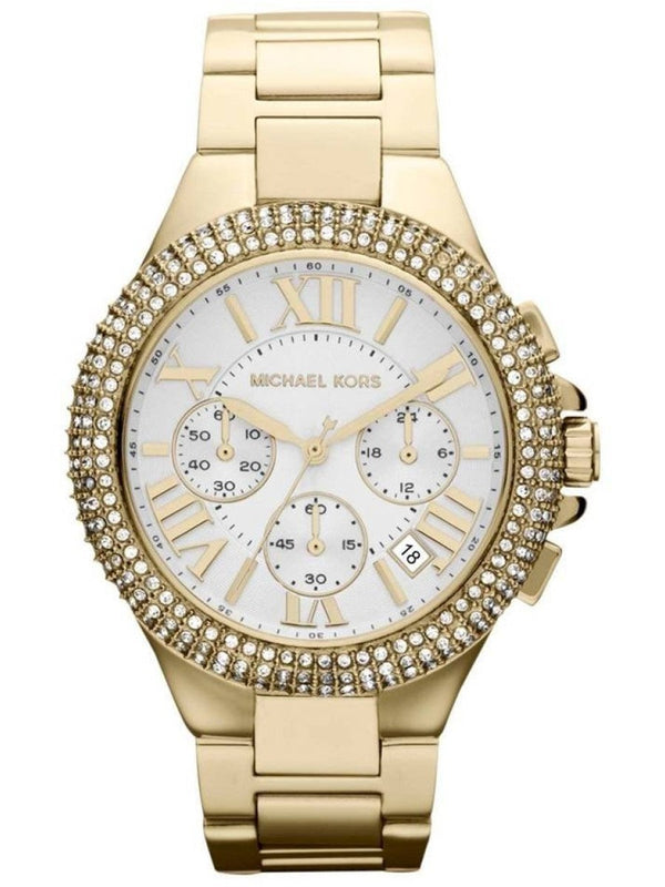  Shop Authentic Michael Kors Camille Silver Diamonds Dial Gold Steel Strap Watch for Women - MK5756 - Luxxuri