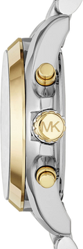 Michael Kors Bradshaw Chronograph Silver Dial Two Tone Steel Strap Watch For Women - MK5855