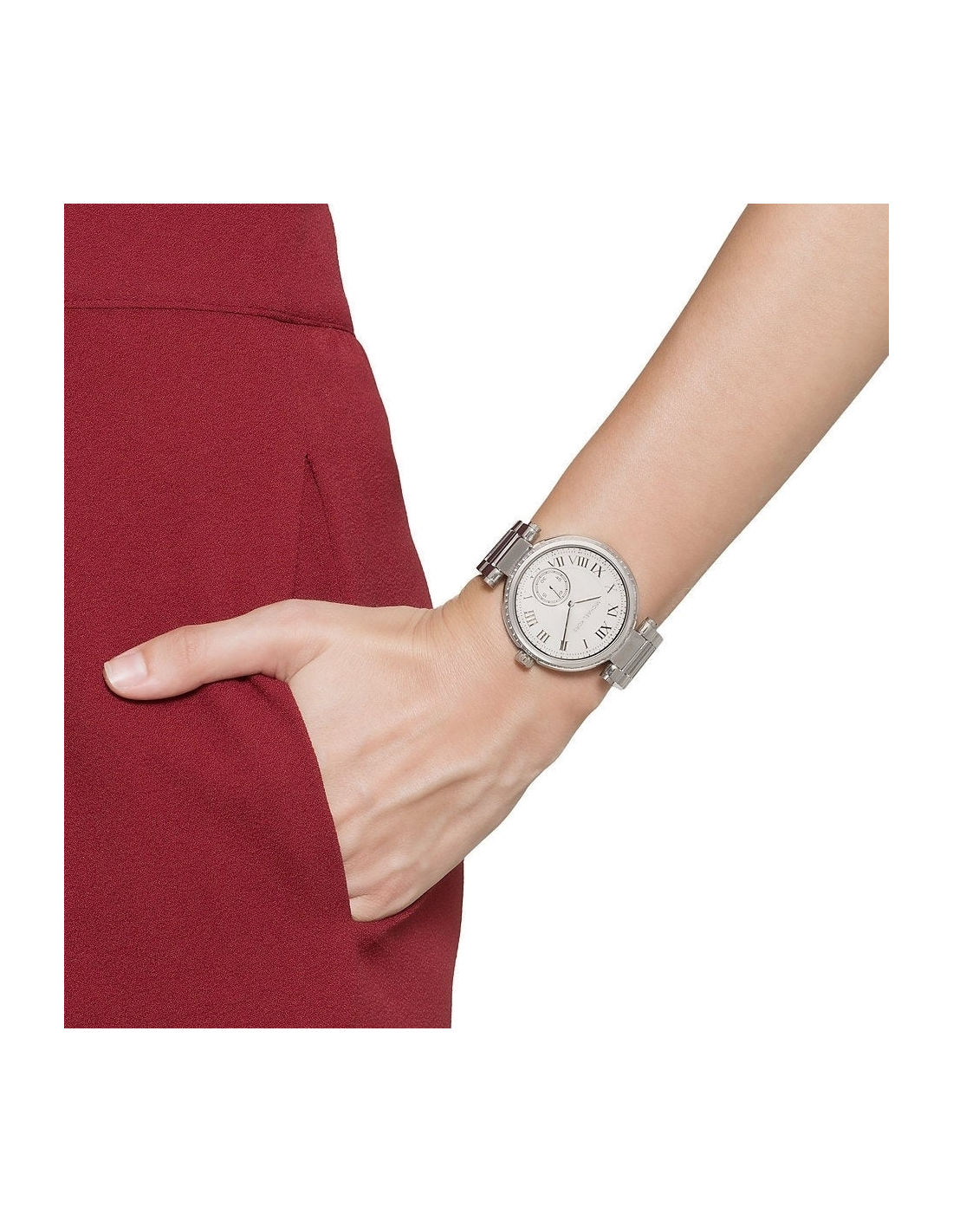  Shop Authentic Michael Kors Skylar Silver Dial Silver Steel Strap Watch for Women - MK5866 - Luxxuri