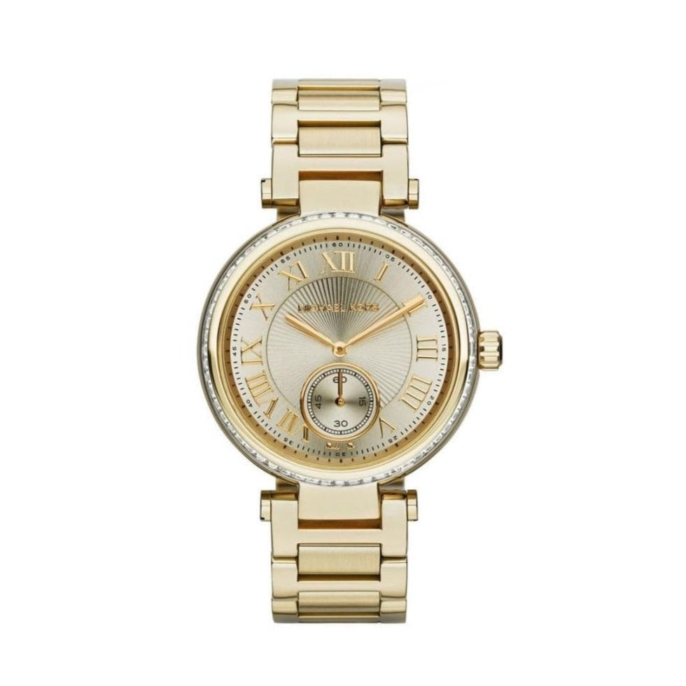  Shop Authentic Michael Kors Skylar Gold Dial Gold Steel Strap Watch for Women - MK5867 - Luxxuri