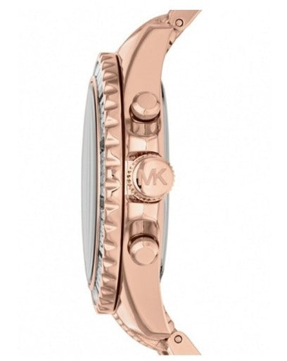  Shop Authentic Michael Kors Everest Chronograph Black Dial Rose Gold Steel Strap Watch For Women - MK5875 - Luxxuri