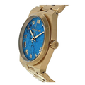 Michael Kors Channing Turquoise Dial Gold Steel Strap Watch For Women - MK5894