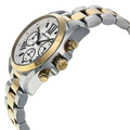 Michael Kors Bradshaw Chronograph Silver Dial Two Tone Steel Strap Watch For Women - MK5912