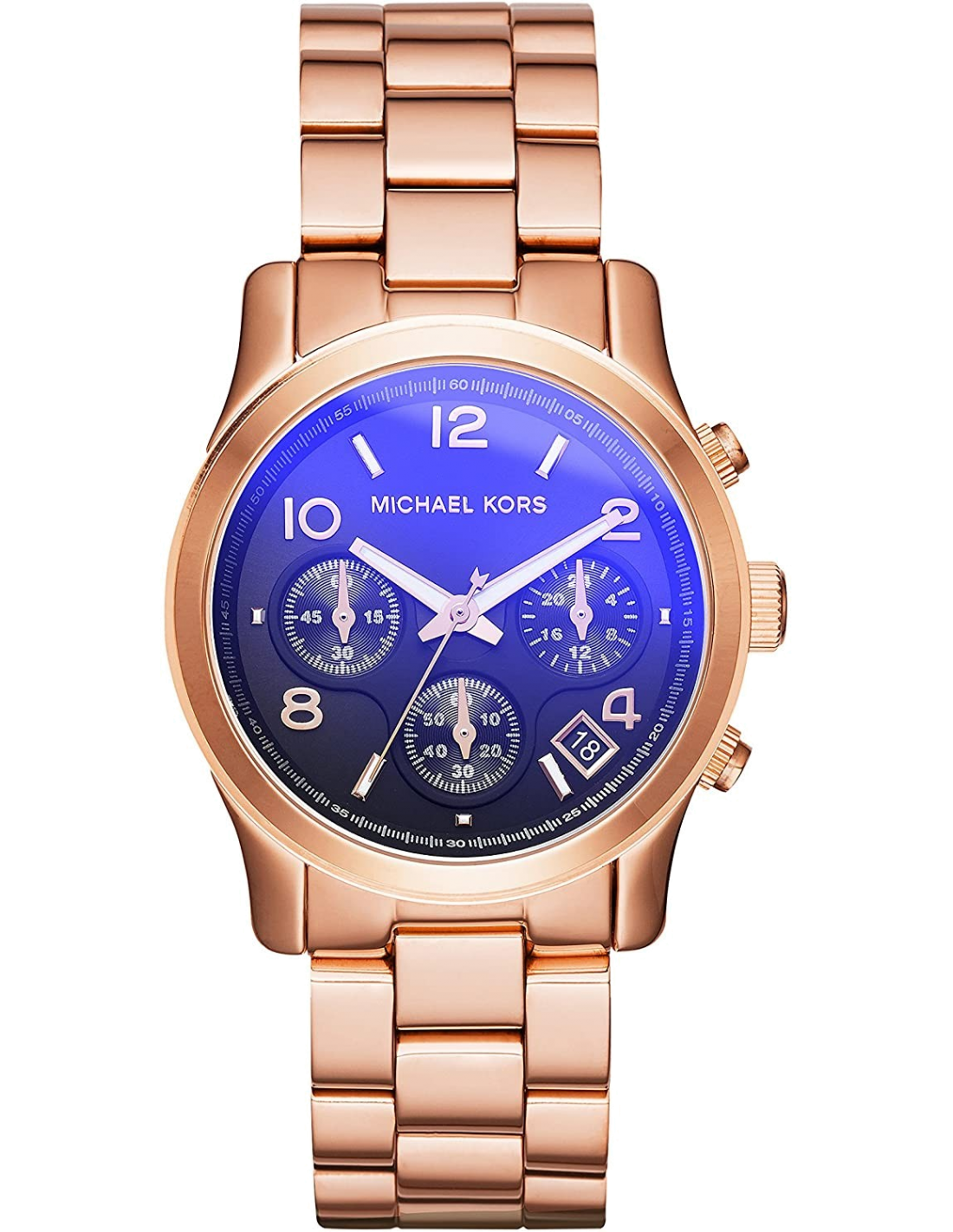  Shop Authentic Michael Kors Runway Iridescent Dial Rose Gold Steel Strap Watch for Women - MK5940 - Luxxuri