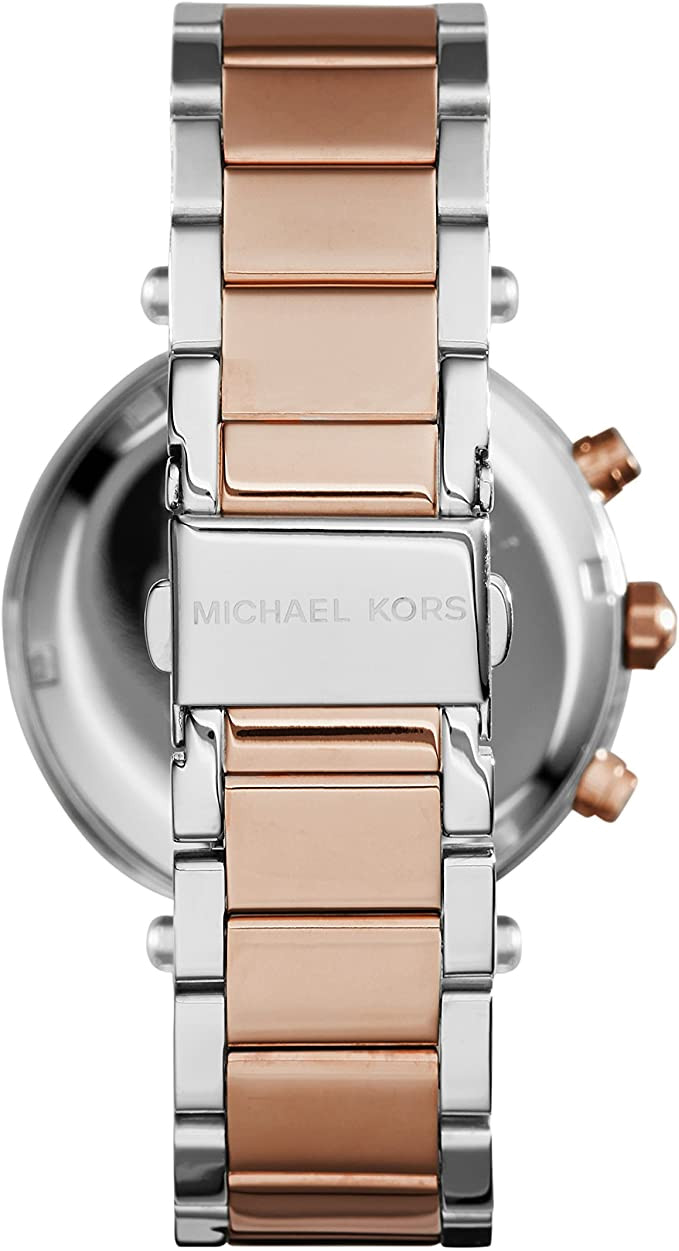  Shop Authentic Michael Kors Parker Blue Dial Two Tone Steel Strap Watch for Women - MK6141 - Luxxuri