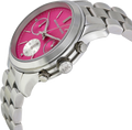 Michael Kors Runway Chronograph Pink Dial Silver Steel Strap Watch for Women - MK6160