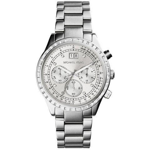  Shop Authentic Michael Kors Brinkley Diamonds Silver Dial Silver Steel Strap Watch for Women - MK6186 - Luxxuri