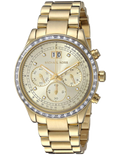  Shop Authentic Michael Kors Brinkley Diamonds Gold Dial Gold Steel Strap Watch for Women - MK6187 - Luxxuri