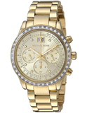  Shop Authentic Michael Kors Brinkley Diamonds Gold Dial Gold Steel Strap Watch for Women - MK6187 - Luxxuri