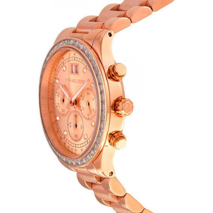  Shop Authentic Michael Kors Brinkley Rose Gold Dial Rose Gold Steel Strap Watch for Women - MK6204 - Luxxuri