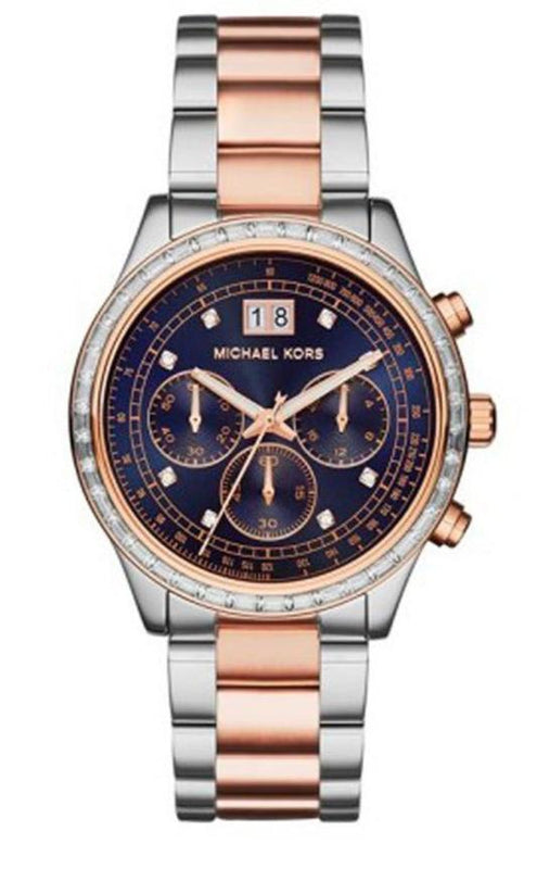  Shop Authentic Michael Kors Brinkley Blue Dial Two Tone Steel Strap Watch for Women - MK6205 - Luxxuri