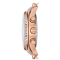 Michael Kors Lexington Purple Dial Rose Gold Steel Strap Watch For Women - MK6207