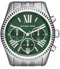  Shop Authentic Michael Kors Lexington Quartz Green Dial Silver Steel Strap Watch For Women - MK6222 - Luxxuri
