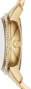 Michael Kors Whitley Analog Diamonds Gold Dial Gold Steel Strap Watch For Women - MK6227