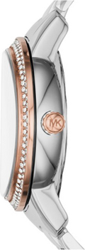 Michael Kors Whitley Analog White Dial Two Tone Steel Strap Watch For Women - MK6228