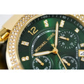  Shop Authentic Michael Kors Parker Chronograph Green Dial Gold Steel Strap Watch for Women - MK6263 - Luxxuri