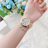  Shop Authentic Michael Kors Lexington Quartz Gold Dial Gold Steel Strap Watch For Women - MK6267 - Luxxuri